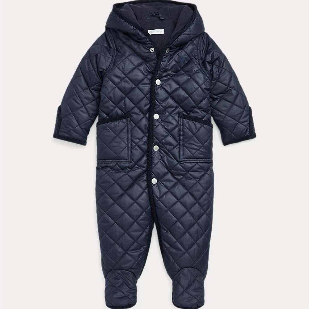 Kids Quilted One Piece - Navy